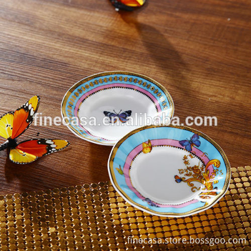 4.4 Inches Luxury Fine New Bone China Tea Saucer of Song of Joy